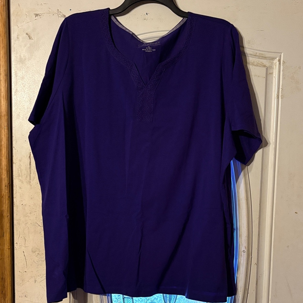 Catherines Deep Purple Short Sleeve Tee